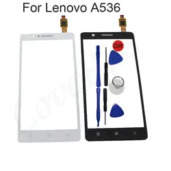 5 "A536 сенсорный экран спереди Панель для Lenovo A536 A358 536 Сенсорный экран Сенсор планшета ЖК-дисплей Дисплей внешний Стекло TP Замена