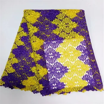 

Latest Mix Color African Cord Lace Fabrics High Quality 2018 New African Lace Fabric Cupion Lace For African Women