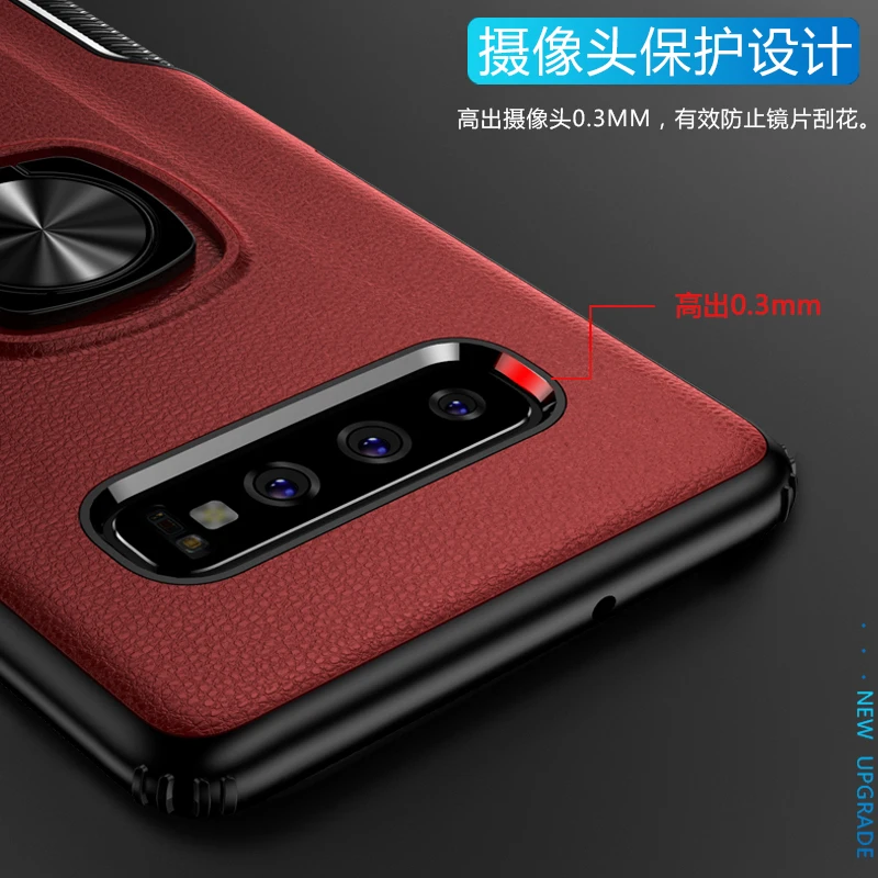 Противоударный чехол для samsung Galaxy S10 Plus/S10e чехол с кольцом TPU+ PC задняя крышка броня для samsung A7 A9 A8 Plus чехол Fundas