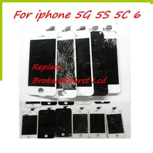 AAA Quality No Dead Pixel For iPhone 6 LCD Display Touch Screen With Digitizer Assembly 4.7” Black&White +Tools free shipping