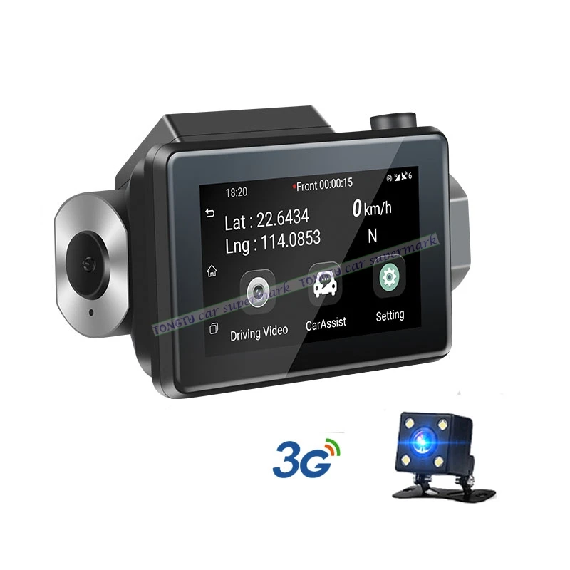 

3Inch Touch IPS Screen 3G Wifi Dash Cam 1080P HD Hidden Car DVR Camera With GPS Log Track Playback Dual lens Recorder
