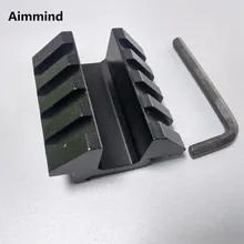 45 градусов офсетный двойной боковой адаптер крепления 46 мм длина с 20 мм Пикатинни Вивер рельс Охота Прямая