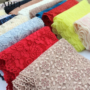 

9-20cm 2yards/lot Stretch Lace Fabric Ribbon DIY elastic lace Trimming Handmade Sew Clothes Wedding Party Dress Crafts Material