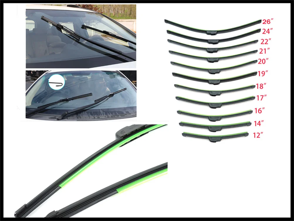 Auto parts windshield wiper U shaped without bracket rubber for Kia Sportage Sorento Sedona