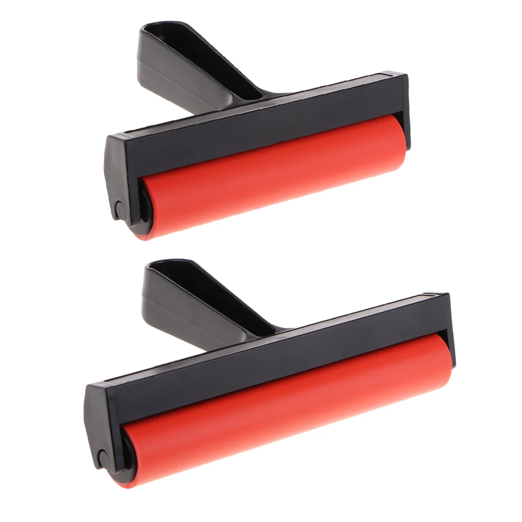 Premium Rubber Brayer Roller for Printmaking, Wallpaper, Stamping, Anti-Skid Tape Construction Tool, Gluing Application