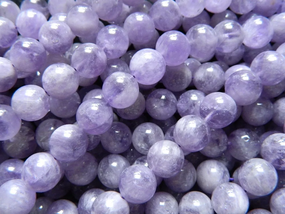 Wholesale Miracle Natural Lavender quartz 10mm Smooth Round European Beads for jewelry making