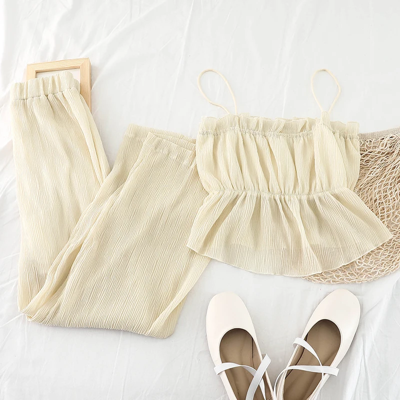 Женский комплект из 2 предметов корейский шик талия Стильные топы плотная Талия