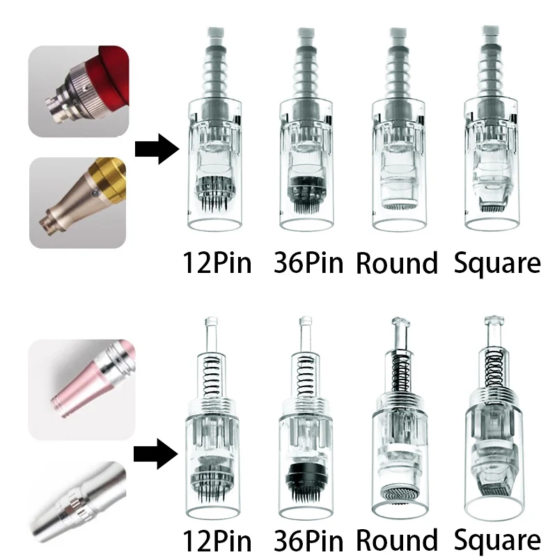 

10pcs Tattoo dermaroller Nano Needles Cartridge Needle Tips For Electric Auto Microneedle Derma Stamp Pen Permanent Makeup Suppl