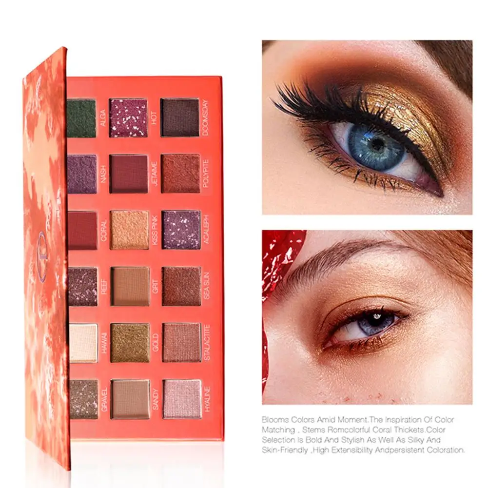 

18Color Glitter Eyeshadow Palette Shimmer Pearl Glitter Matte Eye Shadow Make Up Long Lasting Eye Palette For Beauty Cosmetic