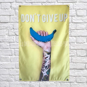 

"DON'T GIVE UP" Cloth Flag Banners Wall Sticker Bar wine cellar Billiards Hall Studio Theme Wall Hanging Home Decoration