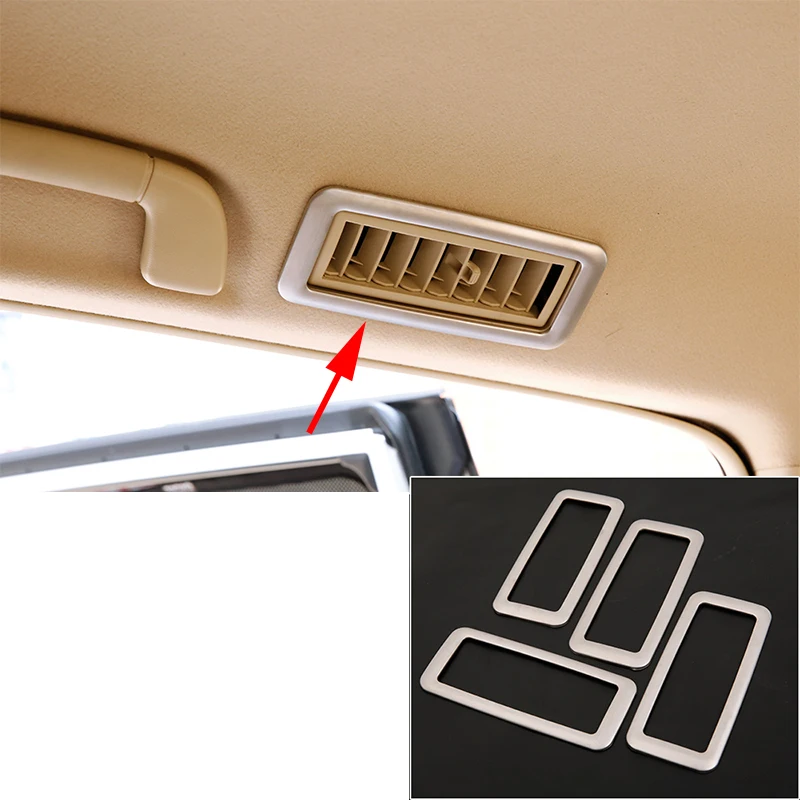 4X Chrome plate Stainless Steel CAR Roof Air Vent Outlet Cover Trim For Toyota Prado FJ150 2010