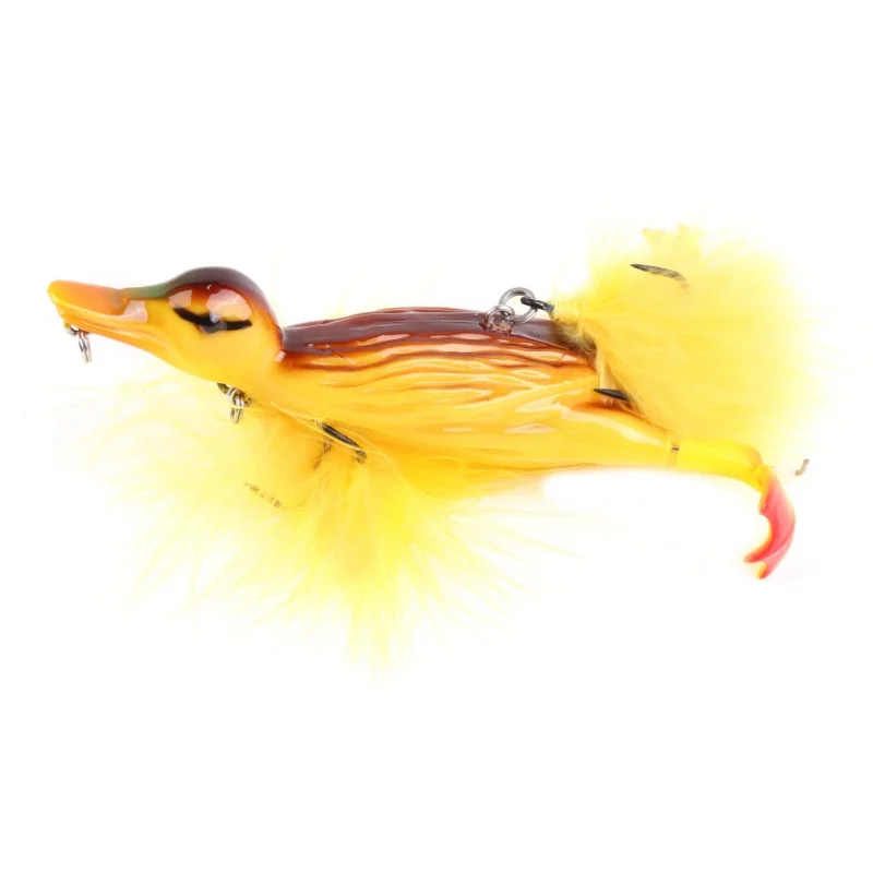 

3D STUPID DUCK Fishing Lure Floating Topwater Artificial Bait Plopping and Splashing Feet Hard Fishing Tackle Geer