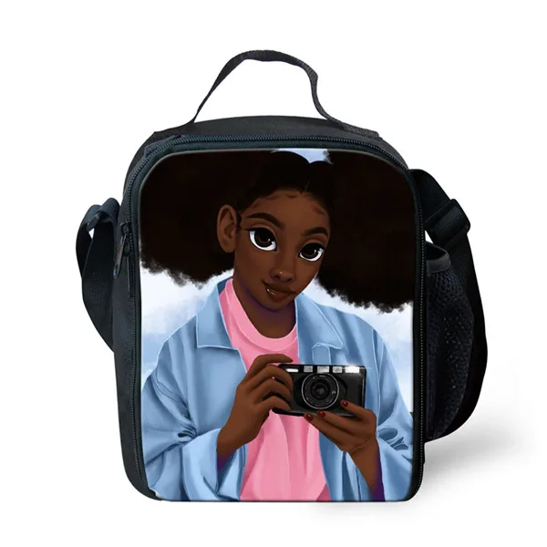 Thikin Дети 3D африканские черные девушки прическа комплект школьных сумок для мальчиков девочек подростков основной путешествия рюкзак Детский рюкзак для книг - Цвет: YQ3573G