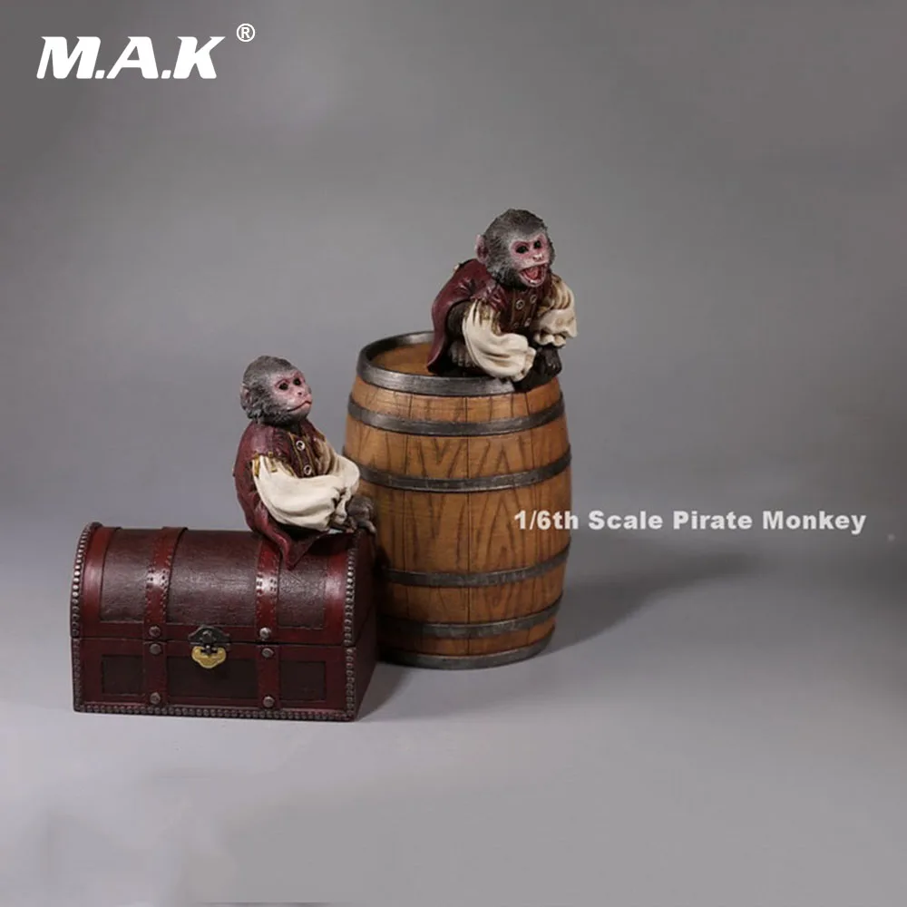 Аксессуары в масштабе 1:6 Пиратская обезьяна бочка для вина бокс с сокровищами