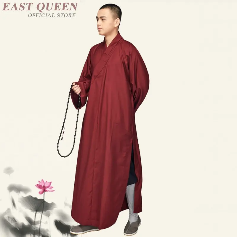 Buddhist monk robes men traditional Buddhist Shaolin uniform clothing Chinese Shaolin monk robes DD391 F