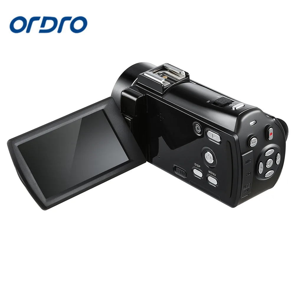 Цифровая видеокамера Ordro V7 Plus 3 0 дюйма HD 1080P 24 МП 16x5 CMOS датчик поддержка