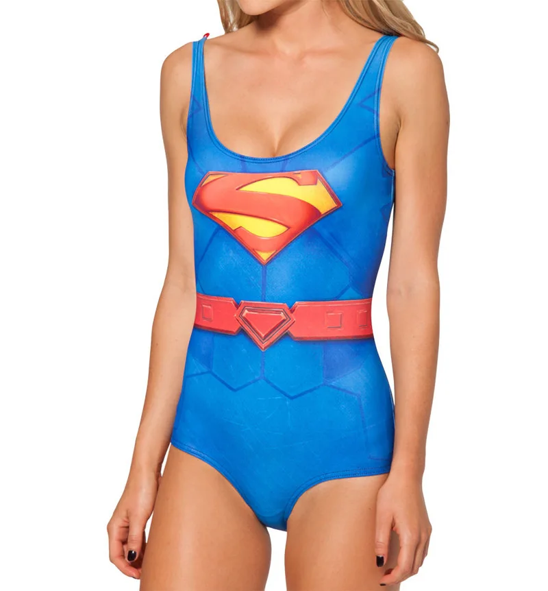 Сексуальный летний комикс Мстители Wonder Woman 3D принты без рукавов цельный купальник женский купальный костюм плюс - Цвет: 1090