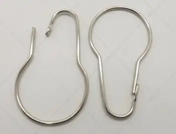 

Fast shipping Chrome Plated Shower Bath Bathroom Curtain Rings Clip Easy Glide Hooks 1000pcs/lot