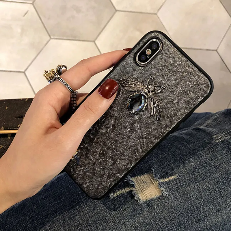 Luxury-Fashion-brand-Diamond-Bee-Glitte-soft-case-for-iphone-6-S-7-8-plus-X (7)
