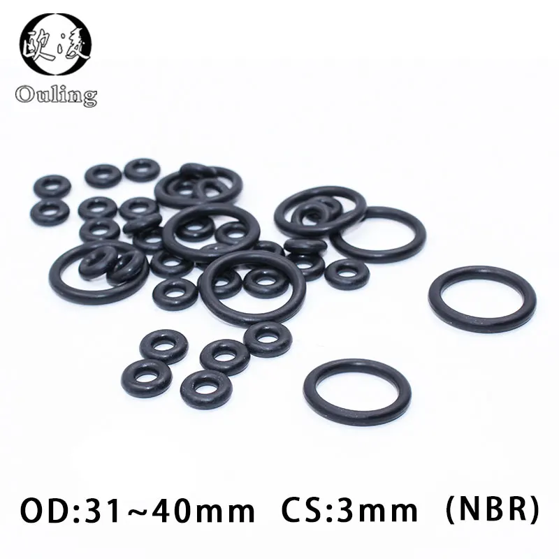 vertegenwoordiger Mediaan onderwijzen 20pc/lot Rubber Ring Nbr Sealing O Ring Cs3mm  Od31/32/33/34/35/36/37/38/39/40*3mm O-ring Seal Nitrile Gaskets Oil Rings  Washer - Gaskets - AliExpress