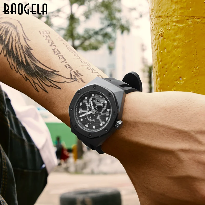  BAOGELA Men's Military Sports Army Quartz Watches Luxury Top Brand Wristwatch Man Relogios Mascuino