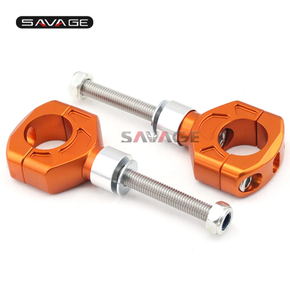 

Universal 28mm Handlebar Clamp Cover Bar Riser Mount Bracket Adapter 40mm-50mm Black/Orange Motorcycle CNC Aluminum