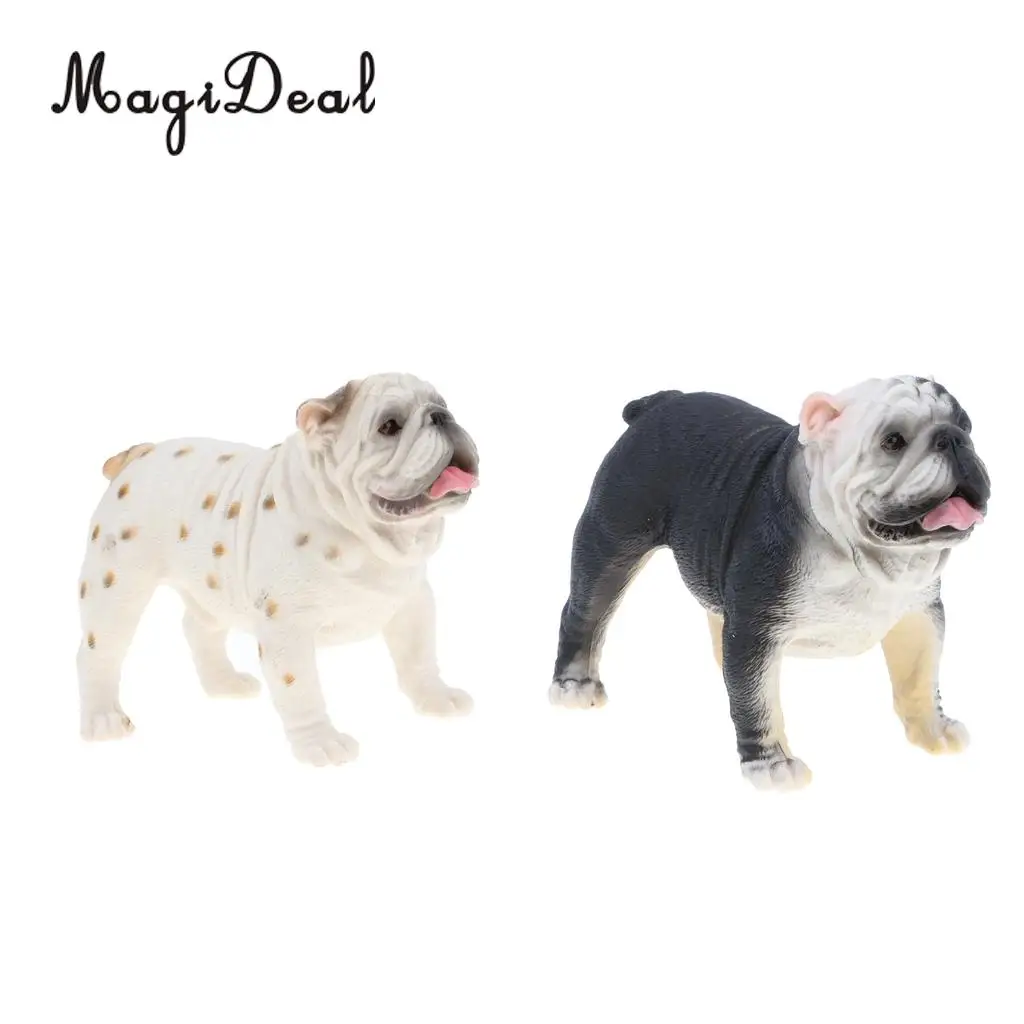3.7'' British Bulldog Action Figure Figurine for Kids and Toddlers, Educational Toy, Birthday Presents
