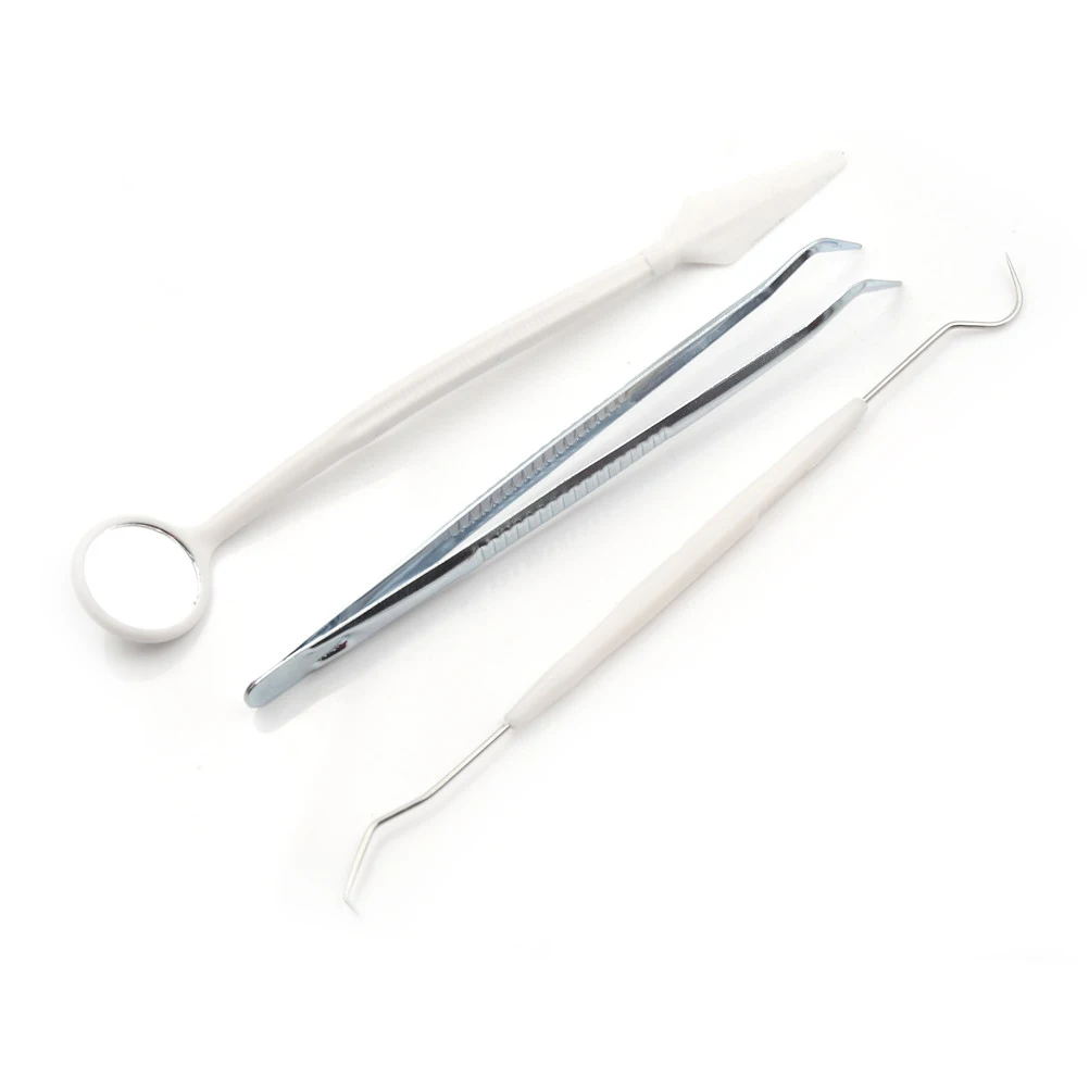 3Pcs/Lot Stainless Dental Tool Set teeth cleaner dental removal tool Dentist Tooth Clean Hygiene Picks Mirror Kit