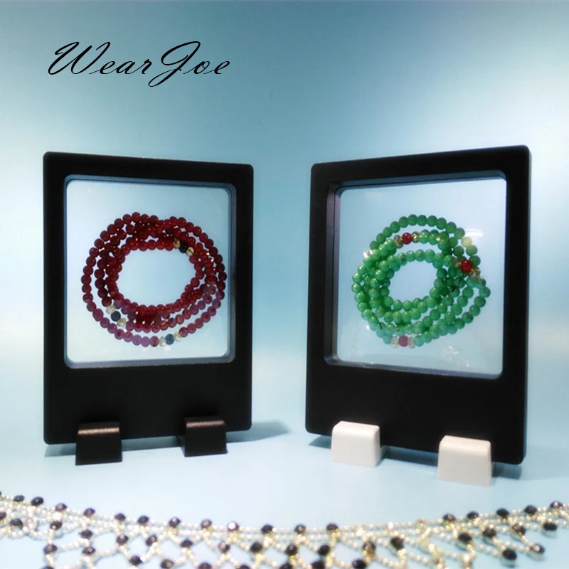

Rectangle Elastic Membrane Jewelry Set Clear Show Case For Counter Top Ring Earring Bracelet Bangle Chain Display PET Gift Box