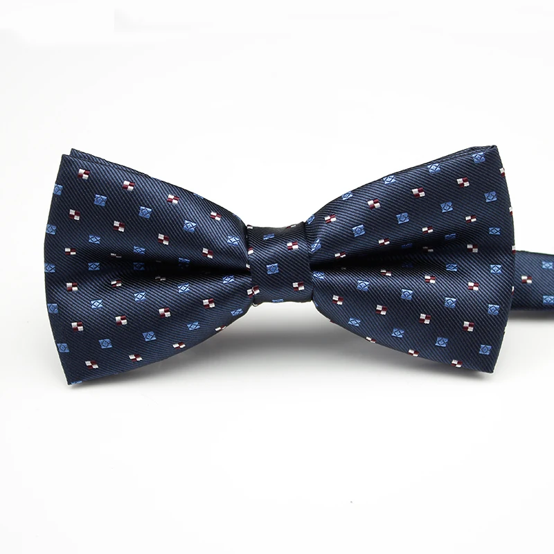 NEW Designer Fashion Bow Tie Luxury Wnie Red Navy Blue Bowties for Men
