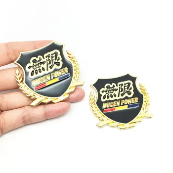 

ANTINIYA 2PCS 3D metal car stickers Emblem Badge for Honda Mugen Emblem Grille for Odyssey ACCORD CITY Crosstour SPIRIOR