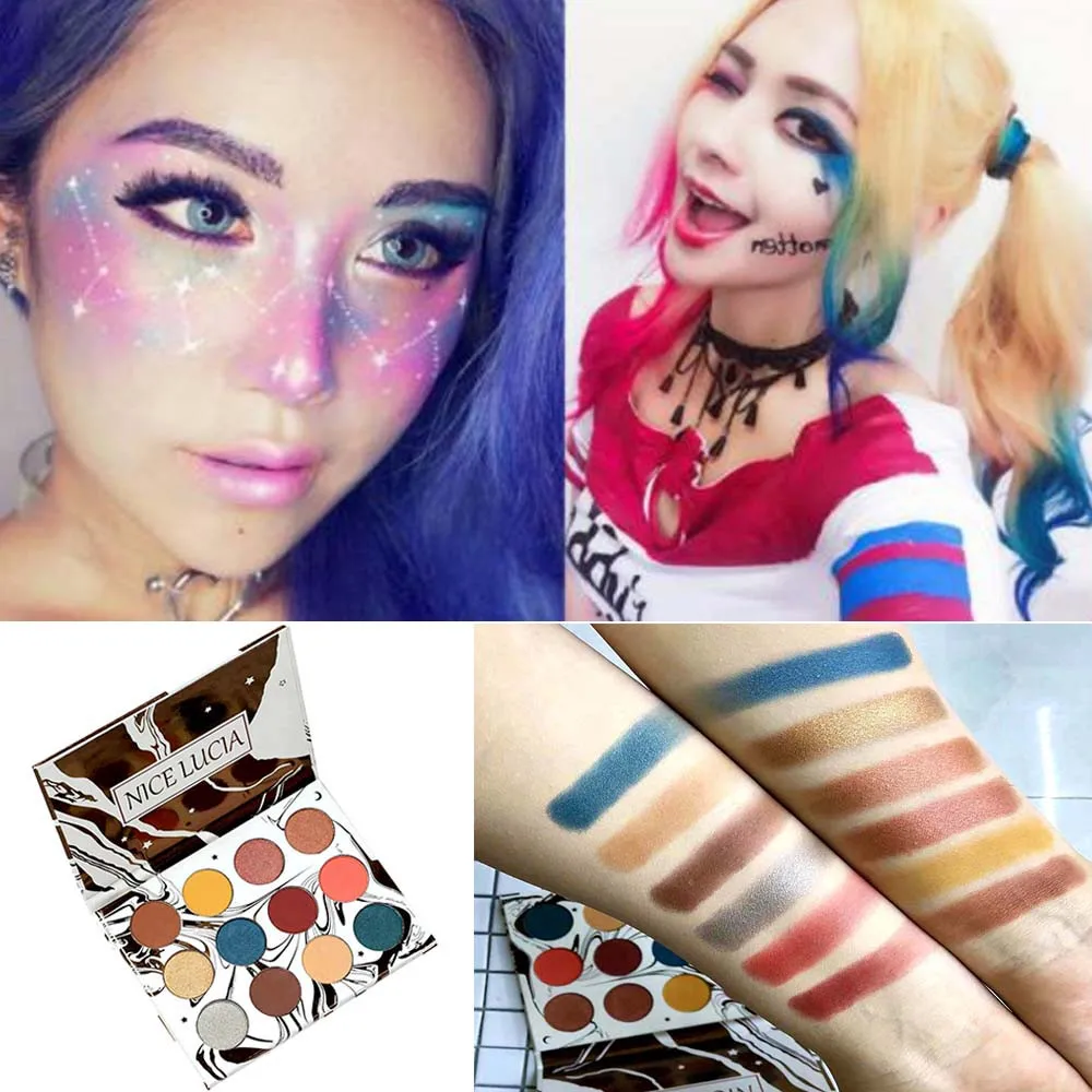 

12 colors eyeshadow palettes Shimmer Glitter Eye Shadow Powder Palette Matte Natural Nude Makeup Eyeshadow Cosmetic Makeup