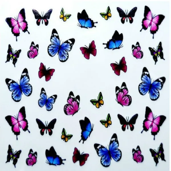

3D Design cute DIY watermark butterflies Nail Art Nail Sticker Nails Decal Manicure nail tools