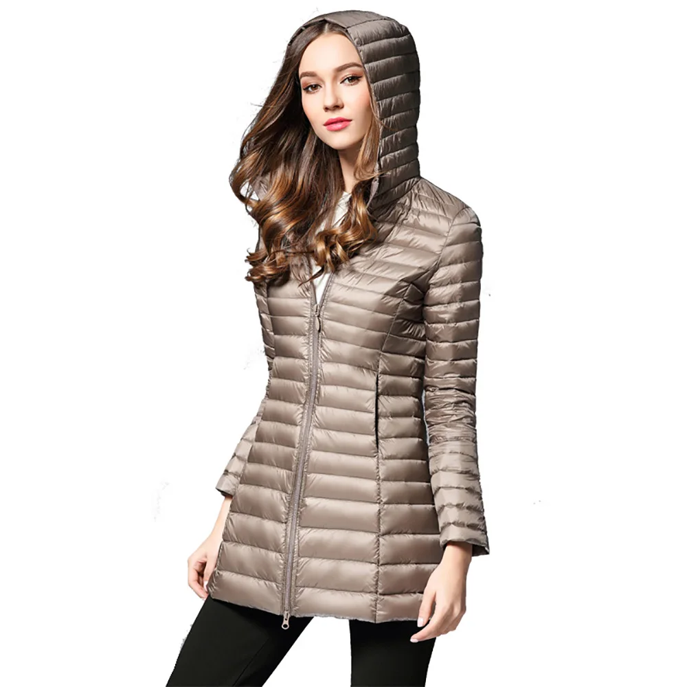 astounding  Women Down Coat 2019 New Winter Warm Hooded Jacket Ultra Light 90% Duck Down Jacket Warm Parka Casu