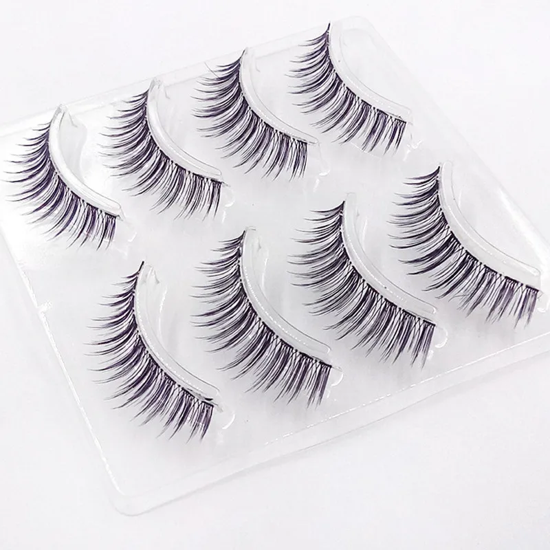4 pairs natural false eyelashes fake lashes long makeup 3d mink lashes eyelash extension 100 mink 3
