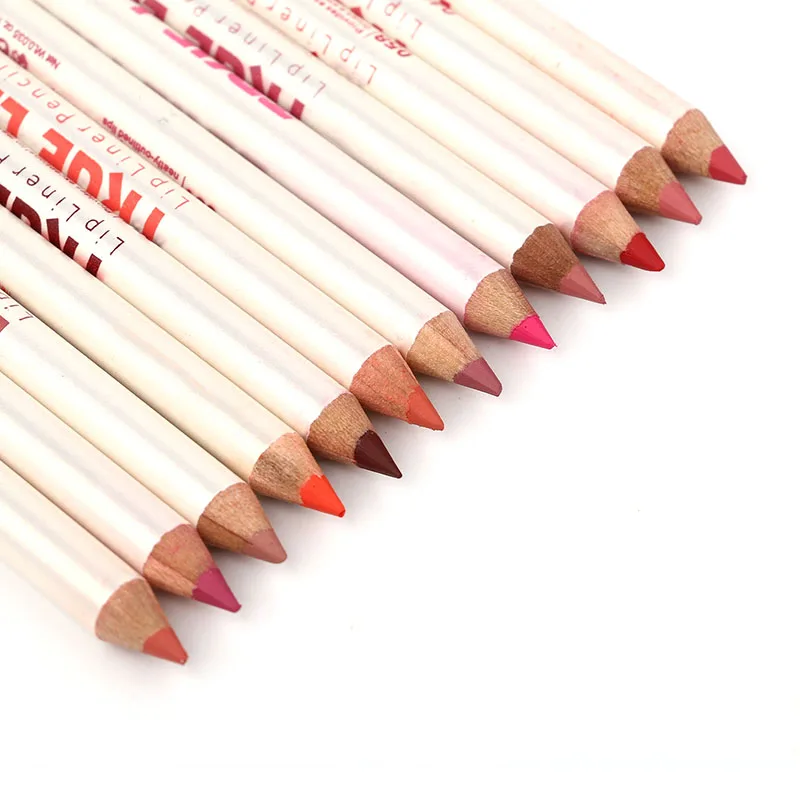 MENOW Макияж 12 цветов/набор Водостойкий карандаш для губ женские профессиональные стойкие косметические инструменты P14002