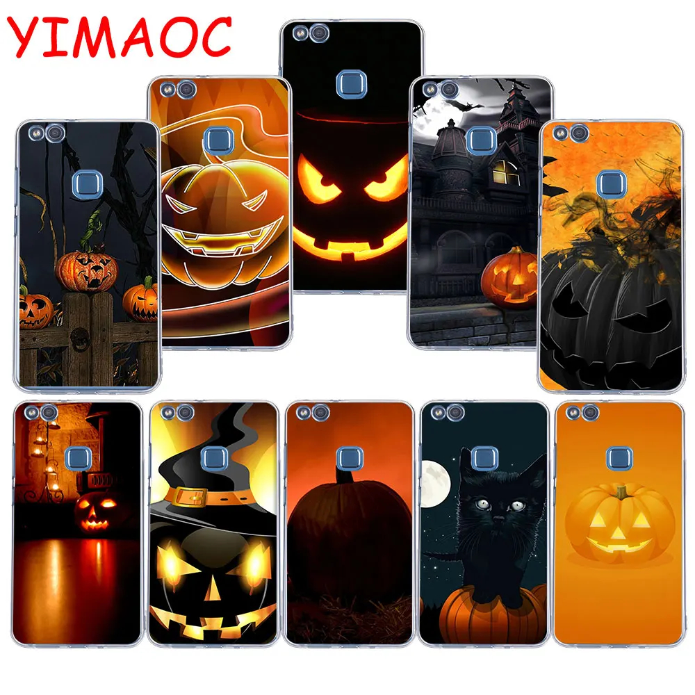 

YIMAOC 188z Halloween pumpkin Soft TPU Case for Huawei P20 Pro P10 P9 P8 Lite P Smart Mate 10 lite 20 pro