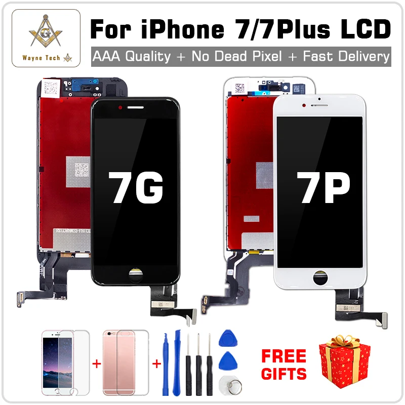 

For iPhone 7 7G 7 Plus LCD With 3D Force Touch Screen Assembly 100% Finger Print Tested Replacement Display Free Shipping