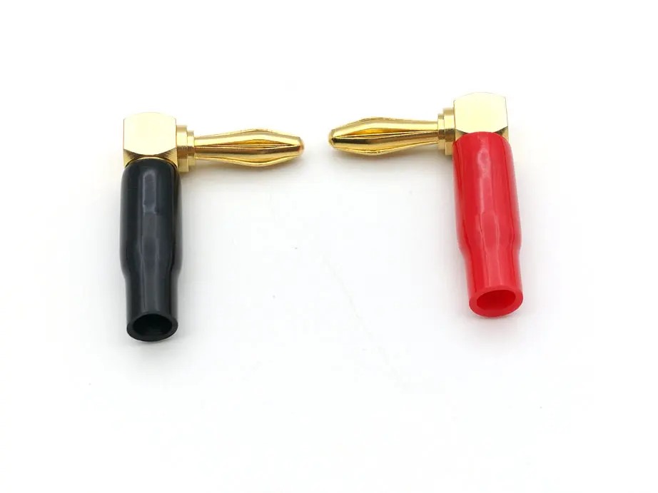 100 шт латунный правый угол 4 мм вилка типа банан|screw screw|screw 4mmscrew cable connectors |