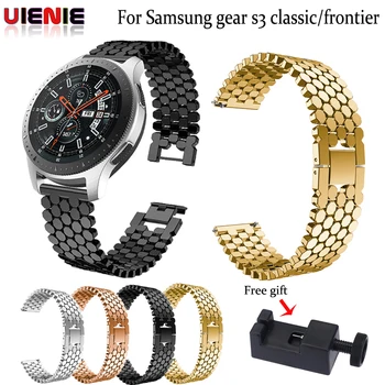 

22mm Stainless Steel Watch Bands For Samsung Galaxy 46mm Bracelet Strap for Samsung Gear S3 Classic/Frontier Sport Band black