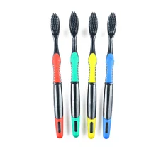 2 шт./лот бамбуковое древесное волокно Мягкая Щетина зубная щетка для ухода за полостью рта инструмент случайный цвет