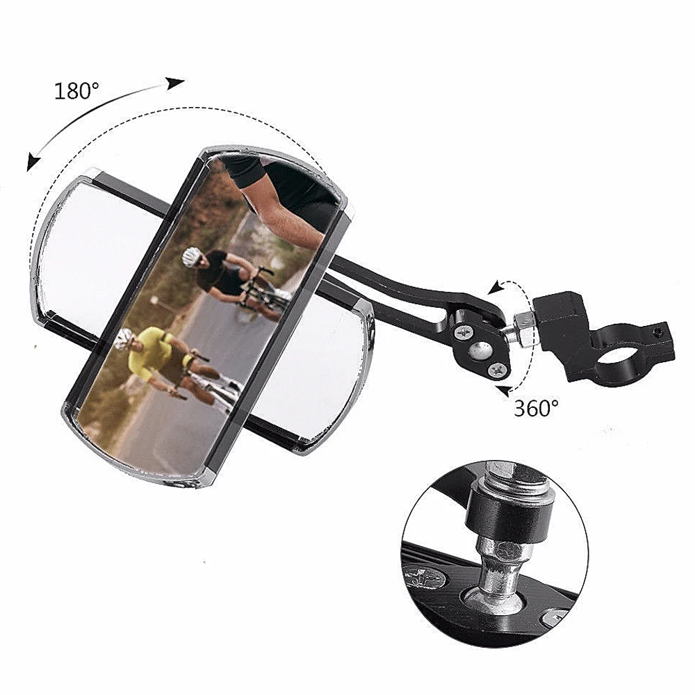 360 Rotate Flexible Handlebar Bicycle Rear View Mirror Cycling Mirror