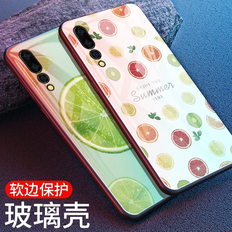 Красочные фруктовый салат зеленый лайм lemon арбуз закаленное стекло из бечёвки
