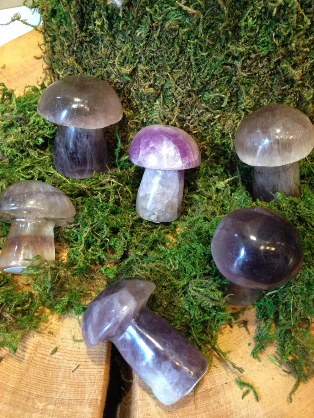 

1 piece natural fluorite mushroom handcarved crystal mushroom for meditation reiki chakra crystal healing