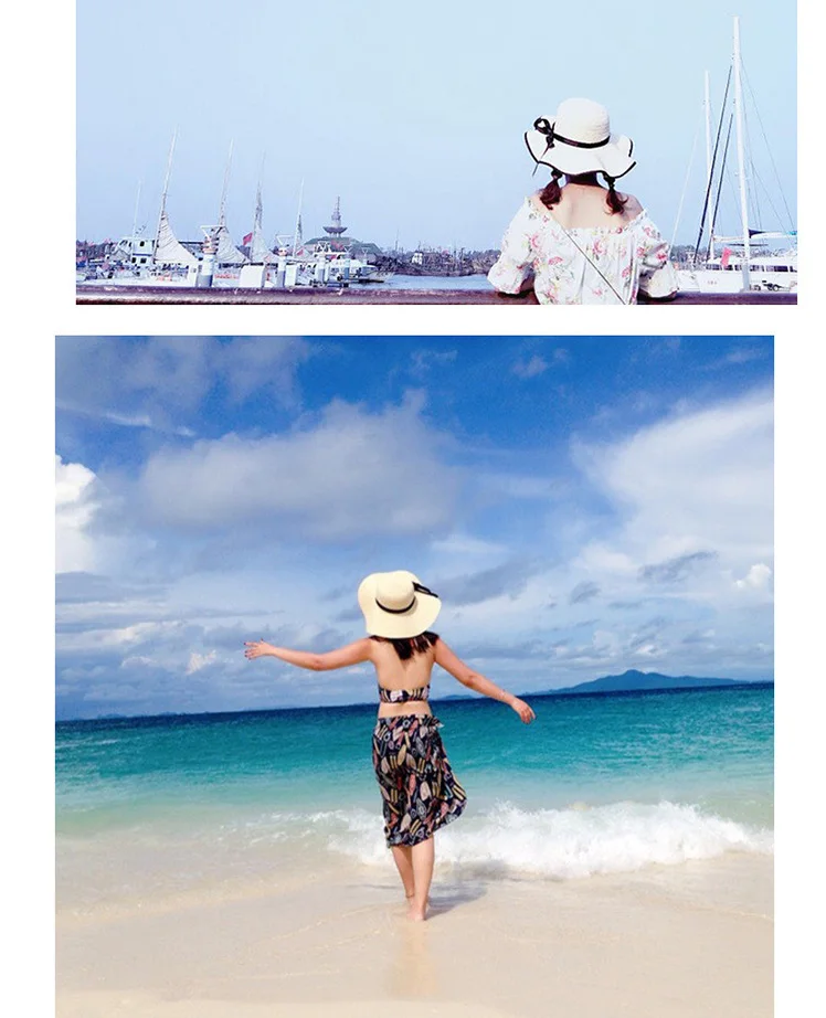 2018 Summer New Arrived Women Seaside Vacation Sunscreen Sun Hat  Beach Casual Straw Hat (5)