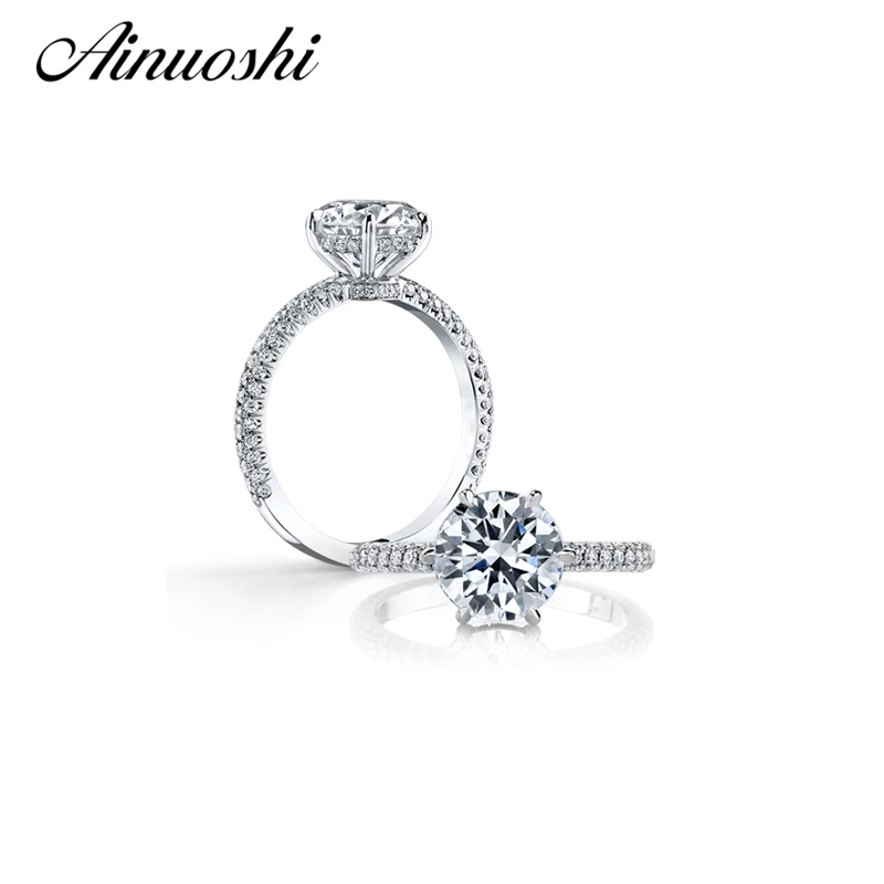 AINOUSHI распродажа колец с 2,5 карат сердце и стрела Sona создали удивительное женское кольцо для венчания