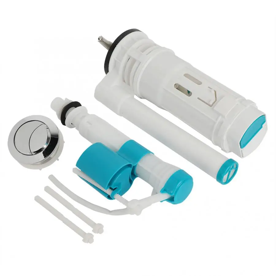 Replacement One Piece Toilet Fill Valve Drain Flush Valve Button Kit Bathroom Accessories Flush Toilet