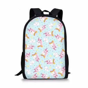 

THIKIN 3D Anime Unicorn Pattern School Bag Preppy Style for Boys Girls Bookbag Outdoor Book bags Daypack Middle School Cartable