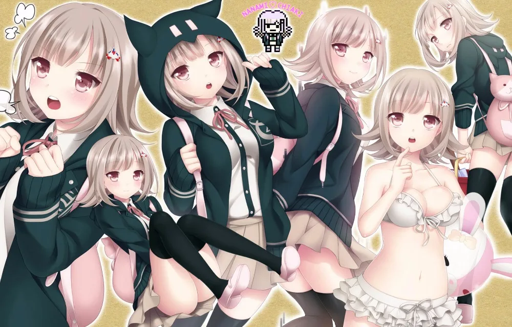 [В наличии] аниме Danganronpa рисунок Nanami Chiaki кошка рюкзак косплей реквизит животное