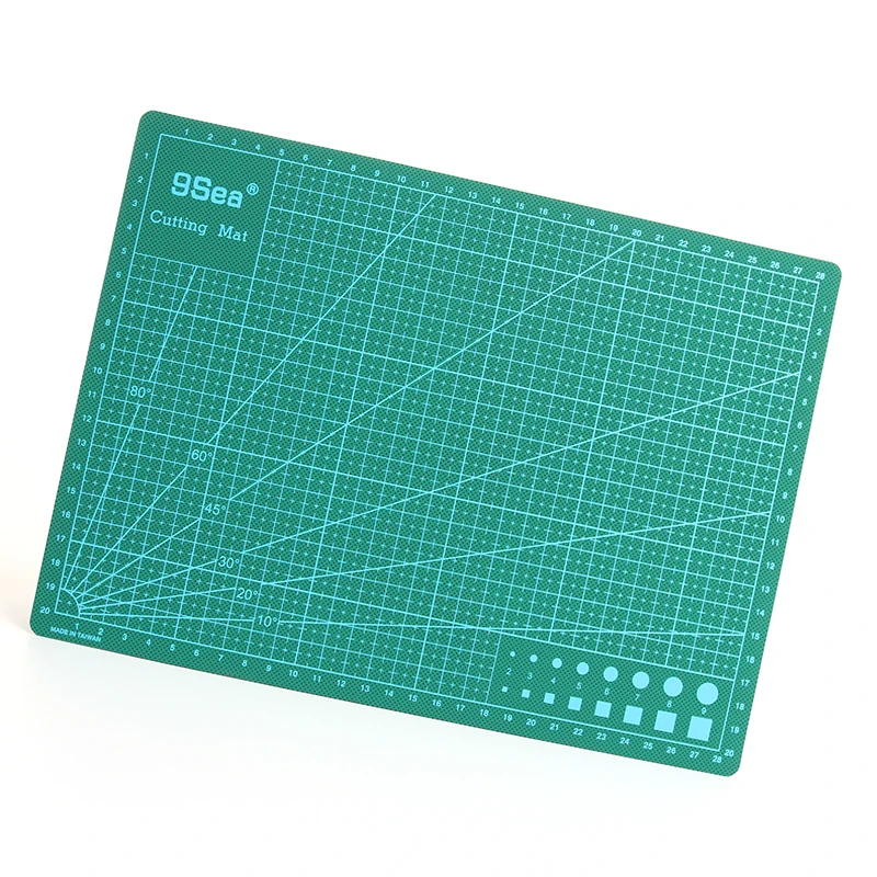 

PVC Rectangle Cutting Mat A4 Durable Selfhealing Cut Pad Patchwork Tools Handmade DIY Accessory Cutting Plate Dark Green 30*22cm